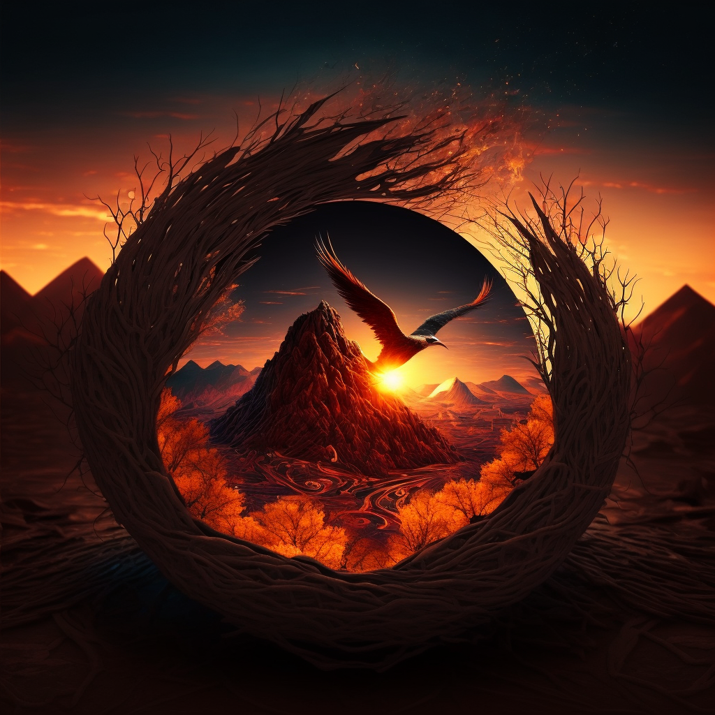 Flammendes Phoenix Nest Logo